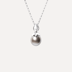 Tamara Comolli Pendant Tahitian Pearl 15 mm mit Diamant Pavé, Referenz P-PRL-Tah15-p-wg