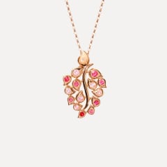 Tamara Comolli Snowflakes Leaf Anhänger in 'Classic' / 'Blush', Referenz P-SF-L-ClBlu-rg