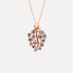 Tamara Comolli Snowflakes Leaf Anhänger in 'Classic' / 'Sky', Referenz P-SF-L-ClSky-rg