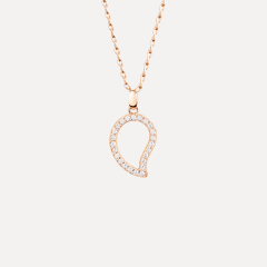Tamara Comolli Signature Large Anhänger mit Diamant Pavé, Referenz P-Sig-l-pl-rg