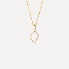 Tamara Comolli Signature Small Anhänger mit Diamant Pavé, Referenz P-Sig-s-pl-yg