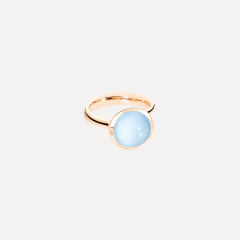 Tamara Comolli Ring Bouton Large Chalcedony Blue, Referenz R-BOU-l-ChBl-rg