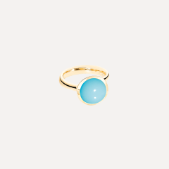 Tamara Comolli Ring Bouton Large Türkis, Referenz R-BOU-l-Tur-yg