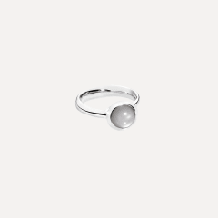 Tamara Comolli Bouton Small Ring mit grauem Mondstein, Referenz R-BOU-s-MoGr-wg