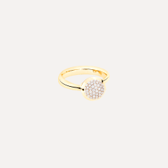 Tamara Comolli Bouton Small Ring mit Diamant Pavé, Referenz R-BOU-s-p-yg