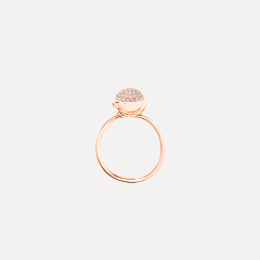 Tamara Comolli Bouton Small Ring mit Champagne Diamant Pavé, Referenz R-BOU-s-pD-rg