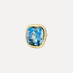 Tamara Comolli Cushion Ring mit Aquamarin, Referenz R-CUSH-Aqua27-p-yg