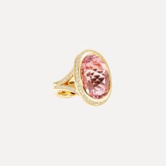 Tamara Comolli Cushion Ring mit Morganit, Referenz R-CUSH-Mor18-p-yg