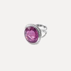 Tamara Comolli Cushion Ring mit Violettem Turmalin, Referenz R-CUSH-TuVi28-p-wg