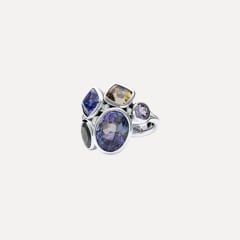 Tamara Comolli Julia Ring mit Fancy Tansaniten, Referenz R-JUL-Tan12.8-Clwg