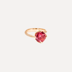 Tamara Comolli Tulip Ring Tourmaline rose, Referenz R-TUL-TuRo2.7-p-rg