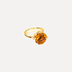 Tamara Comolli Tulip Ring Large mit Citrin, Referenz R-TUL-l-Cit-yg