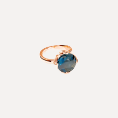 Tamara Comolli Tulip Ring Large mit London Topas, Referenz R-TUL-l-ToLo-rg