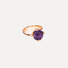Tamara Comolli Tulip Ring Small mit Amethyst, Referenz R-TUL-s-Am-rg