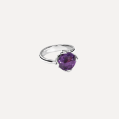 Tamara Comolli Tulip Ring Small mit Amethyst, Referenz R-TUL-s-Am-wg