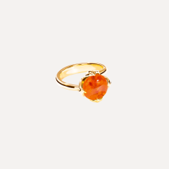 Tamara Comolli Tulip Ring Small mit Mandarin Granat, Referenz R-TUL-s-Man-yg