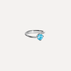 Tamara Comolli Tulip Ring xs mit Swiss Topas, Referenz R-TUL-xs-ToSw-wg