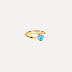 Tamara Comolli Tulip Ring xs mit Swiss Topas, Referenz R-TUL-xs-ToSw-yg