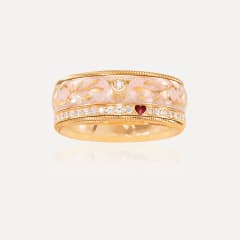 Wellendorff Ring Edel-Vergissmeinnicht Nude mit Herz, Referenz 607568GG
