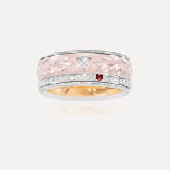 Ring Edel-Vergissmeinnicht. Nude mit Herz., Referenz 607568WG