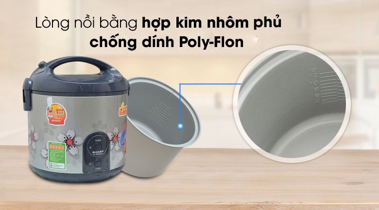 Nồi cơm nắp gài Sharp 2.2 lít KS-R231STV