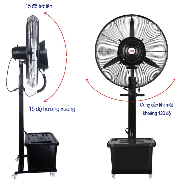Quạt Hơi Nước Phun Sương Công Suất Lớn - Dung tích 42L