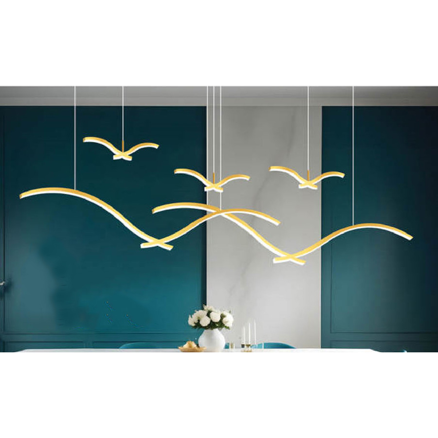 TL-N5024 - Đèn thả trang trí Andora L1000*H1200 - Thân xi vàng bóng LED 3 CĐ