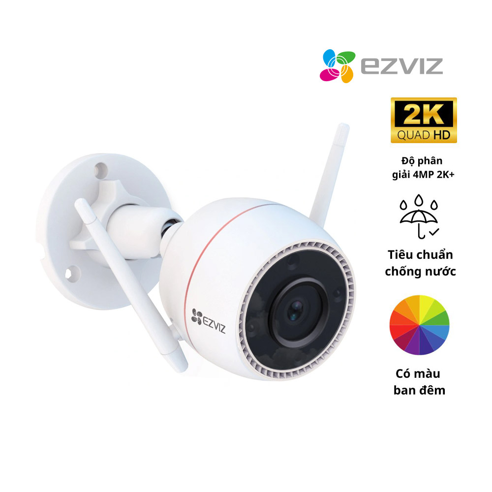 Camera Wifi EZVIZ H3C 3MP 2K, ban đêm có màu, chống nước