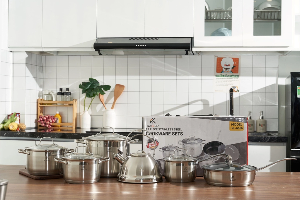Bộ nồi inox 6 món Kailer KL-6666