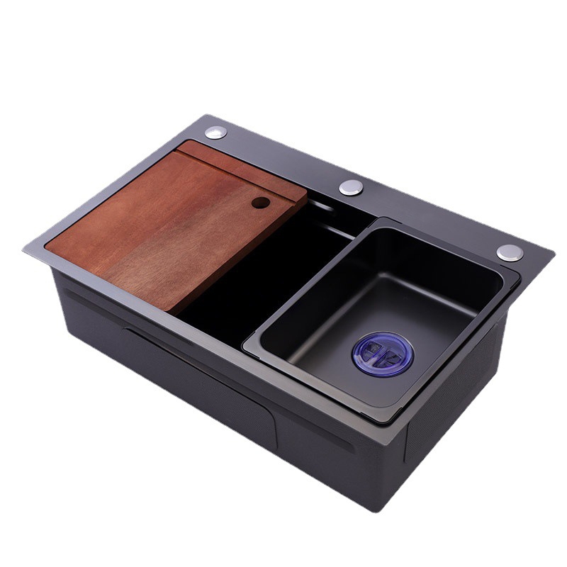 Chậu INOX 7846 NANO đen