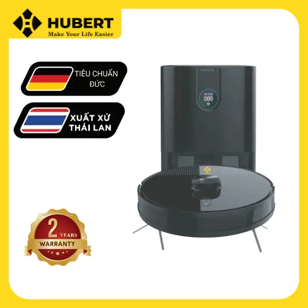 Robot hút bụi tự đổ rác Hubert HB-S68-B Plus - Của Đức