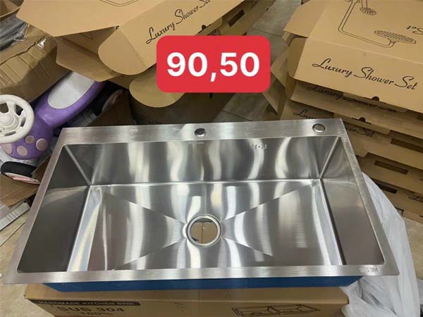 Chậu Rửa chén inox 1 hộc 90x50