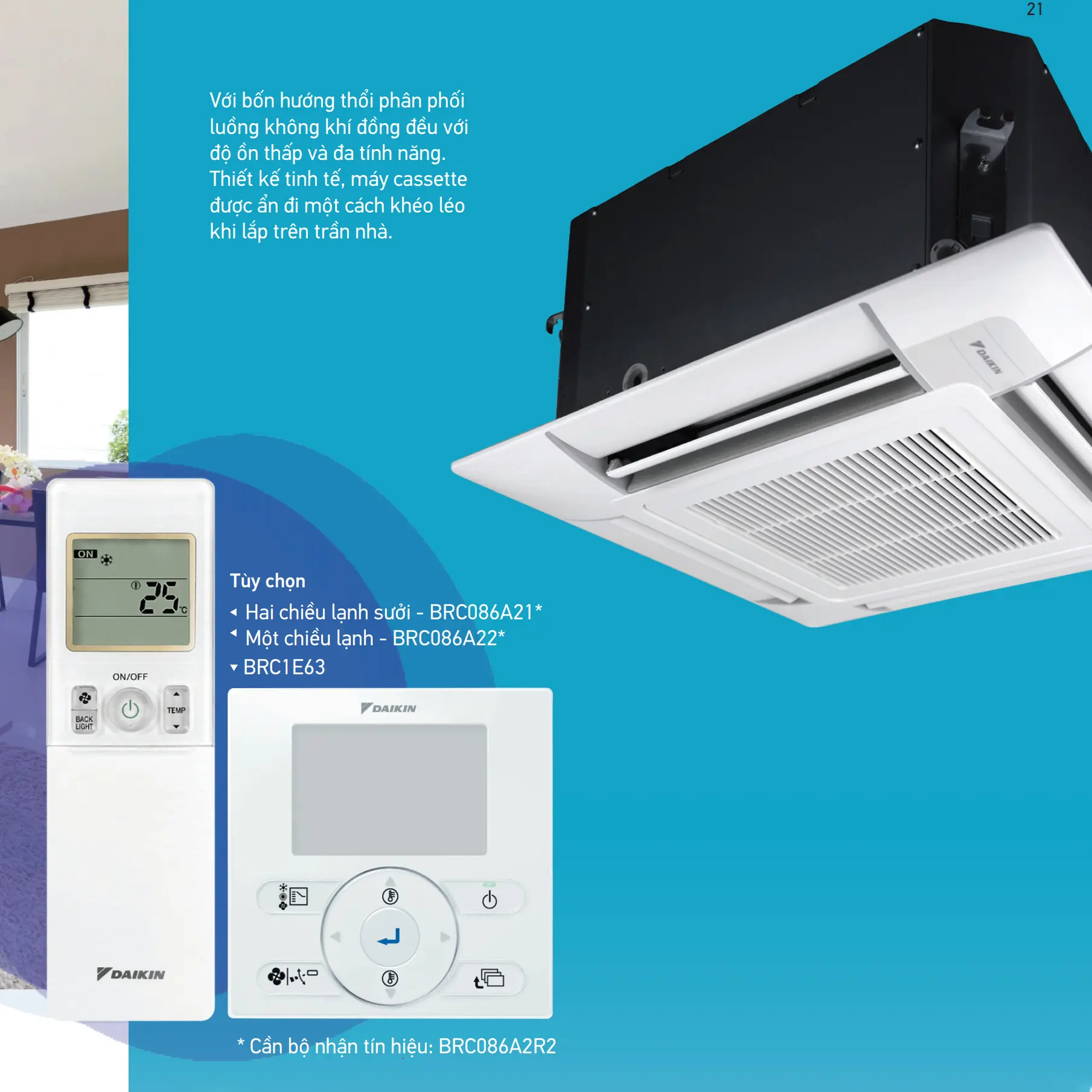 Dàn lạnh âm trần cassette FFA25RV1V (không kèm mặt nạ)