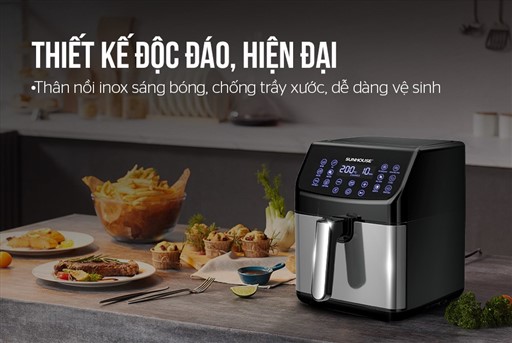 Nồi chiên không dầu 6L Sunhouse SHD4087
