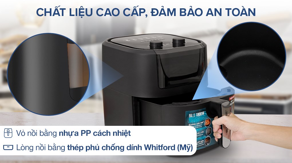 Nồi chiên không dầu Sunhouse SHD4037 9 lít