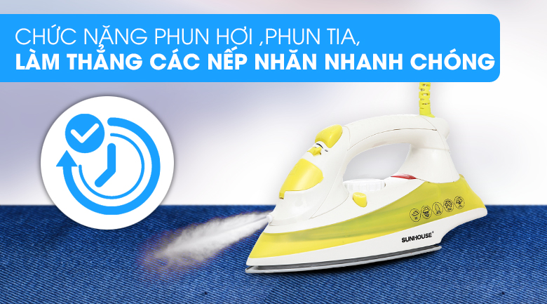 Bàn ủi hơi nước Sunhouse SHD2067 1800W