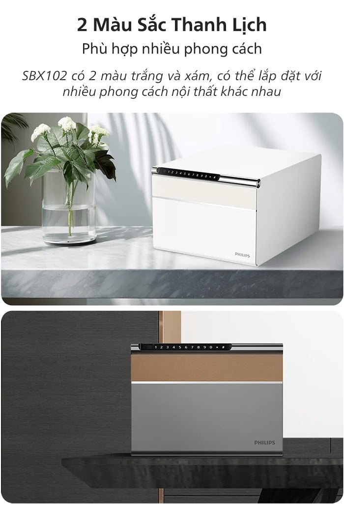 Két sắt mini Philips SBX102 15,4Kg
