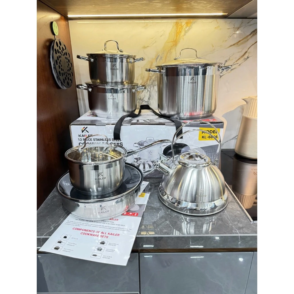 Bộ nồi inox 6 món Kailer KL-6666