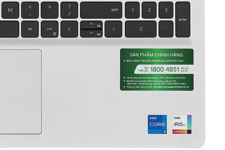 Laptop Dell Inspiron 3520 i5 1235U/ 16GB/ 512GB/ 120Hz/ OfficeHS/ Win11/ Bạc