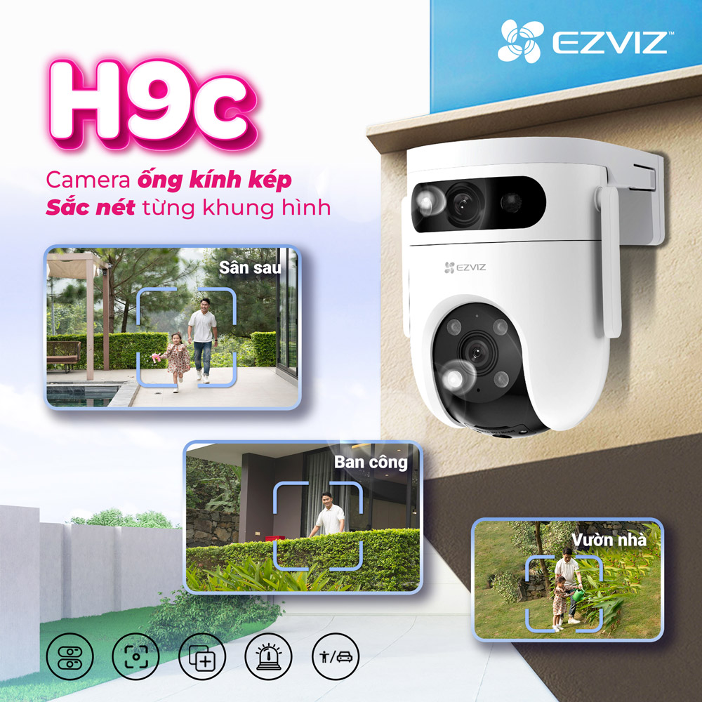 Camera 2 Mắt Ezviz H9C 3K 10MP