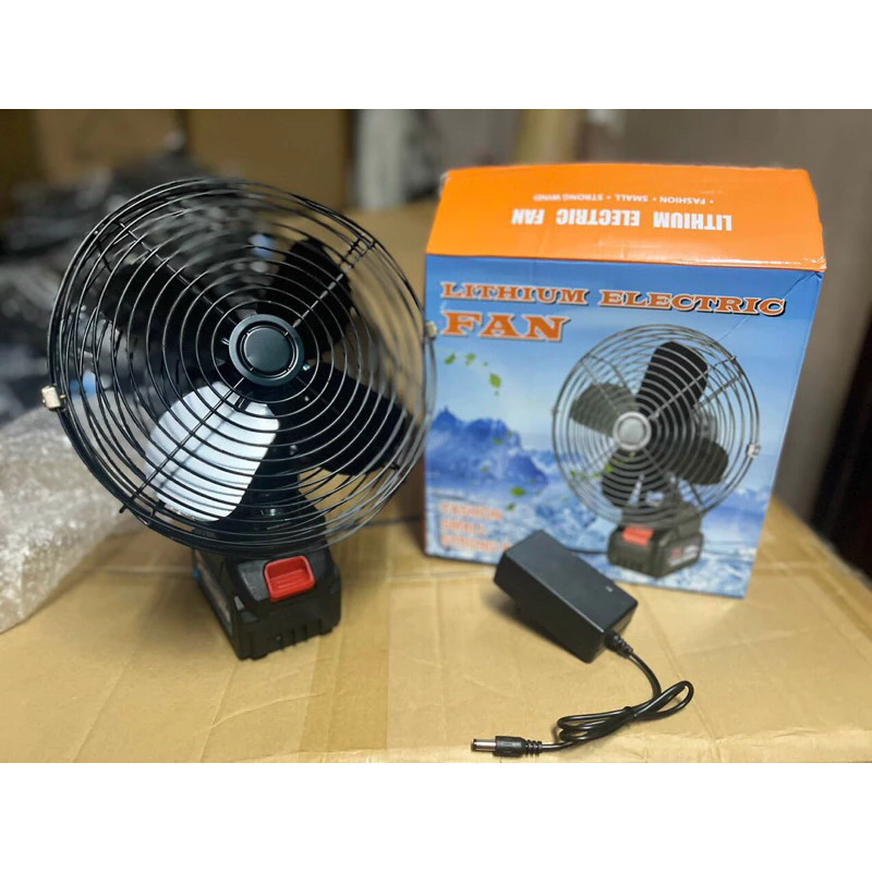 Quạt tích điện sử dụng pin rời 10 cell