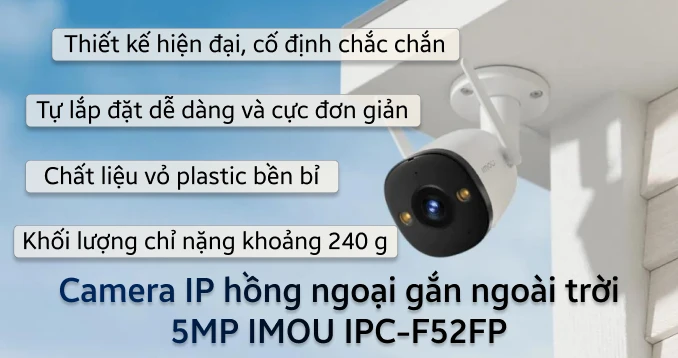 Camera WIFI IPC-F52FP IMOU 5 megapixel 3k có màu ban đêm