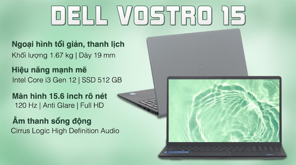 Laptop Dell Inspiron 15 3520 i3 1115G4/ 8GB/ 512GB/ Win11/ Bạc