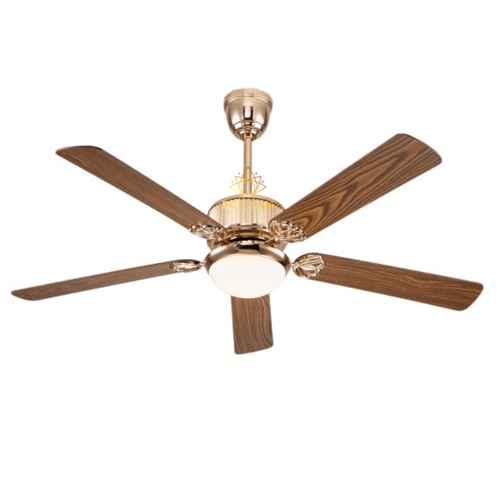 Quạt trần đèn trang trí DCT Fan 120 cánh gỗ vàng
