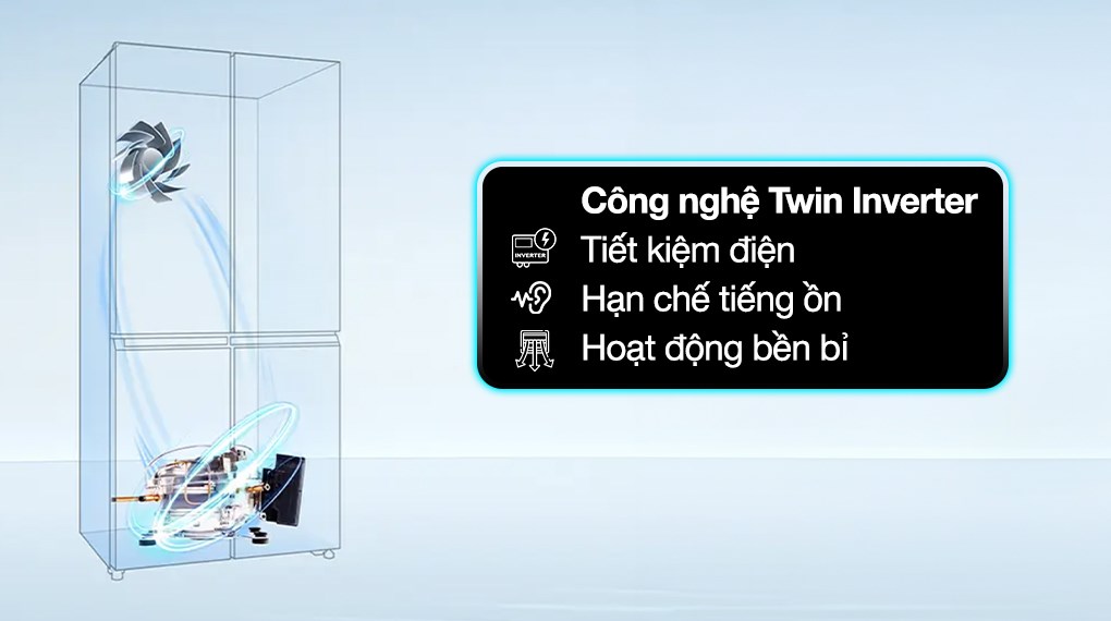 Tủ lạnh Aqua Inverter 469 lít Multi Door AQR-M536XA(GB)