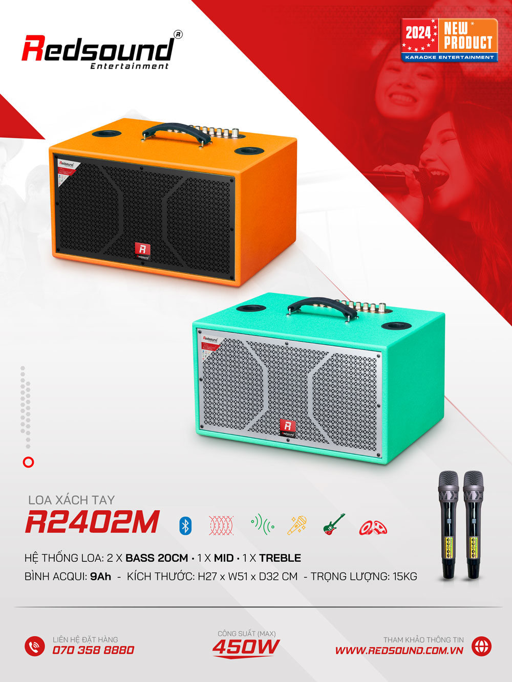Loa xách tay Redsound R2402M