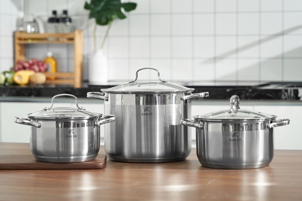 Bộ nồi inox 6 món Kailer KL-6666