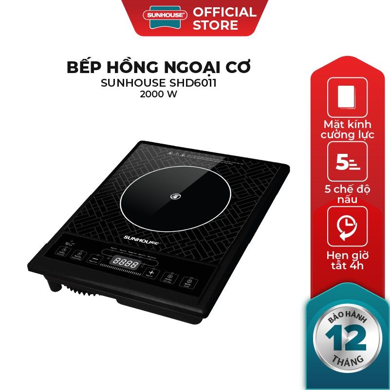 Bếp hồng ngoại cơ đơn Sunhouse SHD6011 2000W