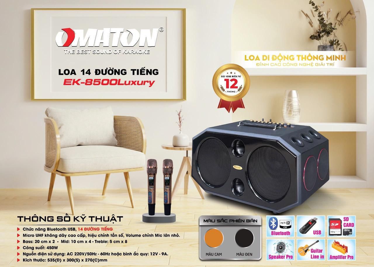 Loa Xách Tay 14 Đường Tiếng Omaton EK8500Luxury