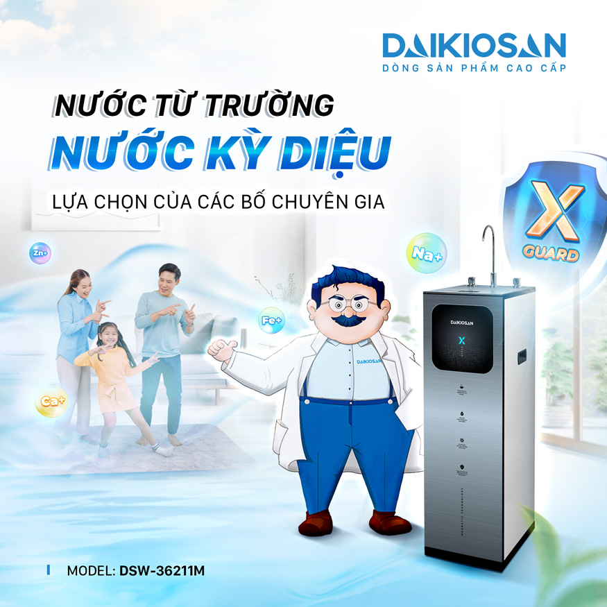 Máy lọc nước RO X-GUARD từ trường Daikiosan DSW-36011M